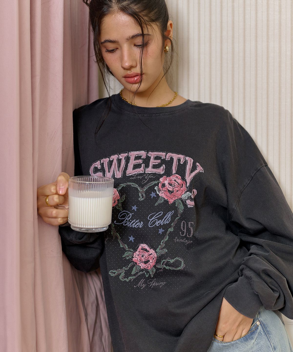 BITTER CELLS Rose Petal Long Sleeve