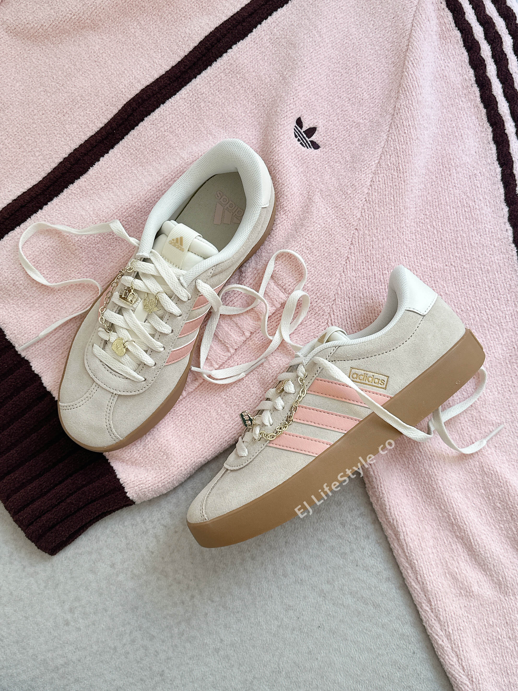 ADIDAS NEO VL COURT 3.0 草莓燕麥 燕麥灰 奶油灰 米灰 淡粉 粉色 焦糖底 女鞋 KI1316 / 現貨