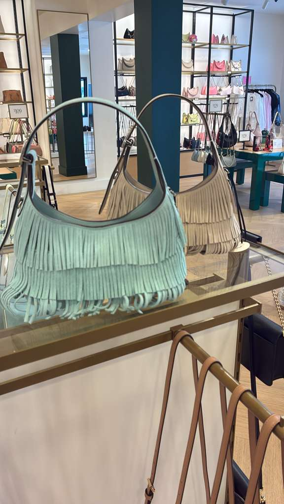 VN026 Kate spade 淨色流蘇單肩包 23X12CM