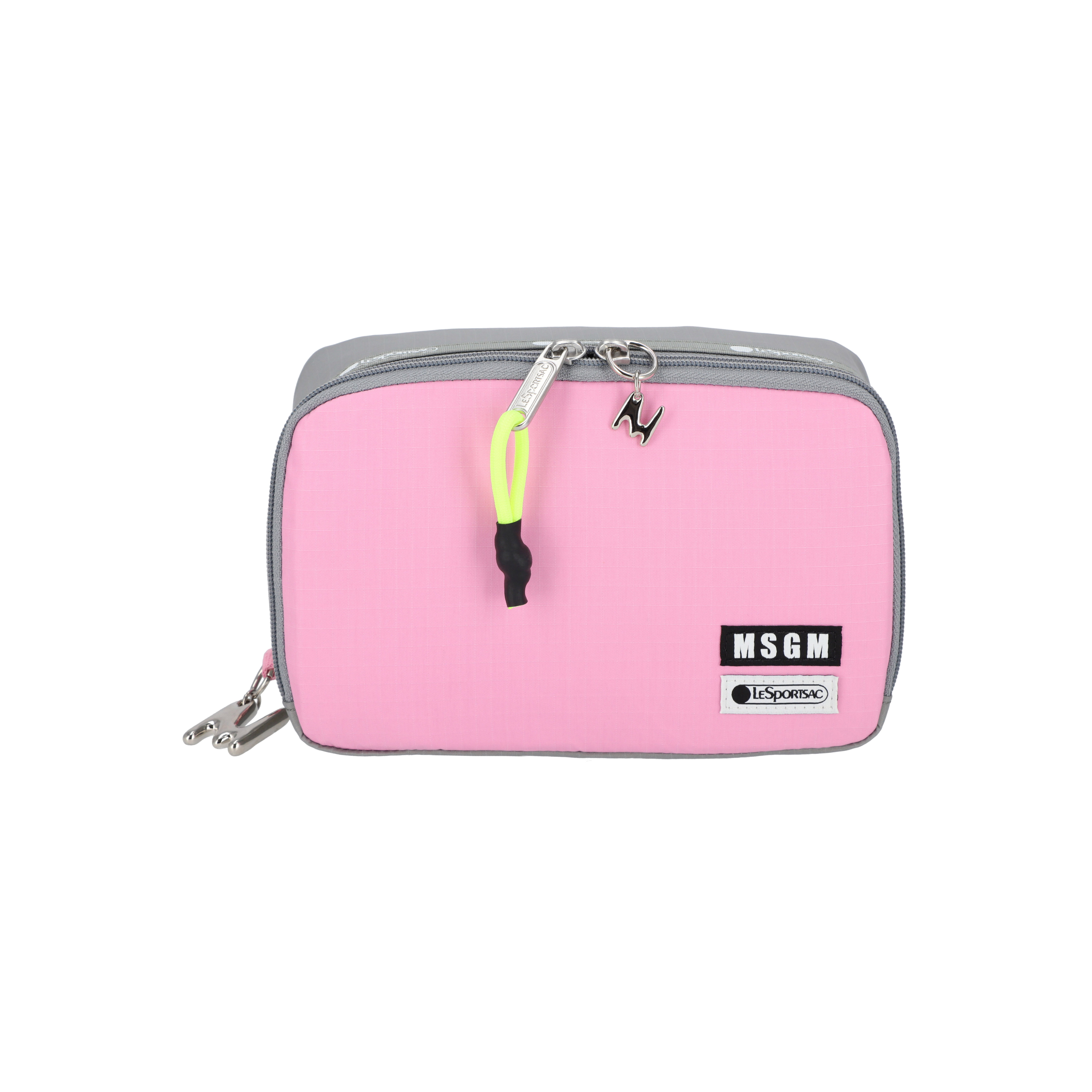 MSGM 中型拉鍊化妝袋 (COSM PINK/GREY)