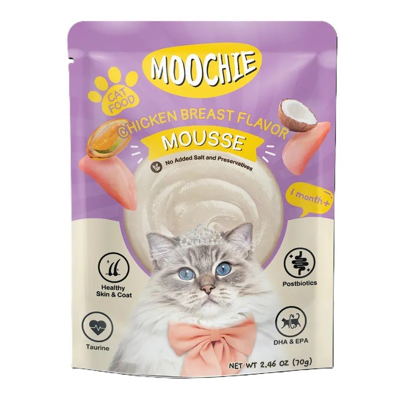 泰國Moochie 貓 海鮮系列 雞肉醬70g【原盒12包】