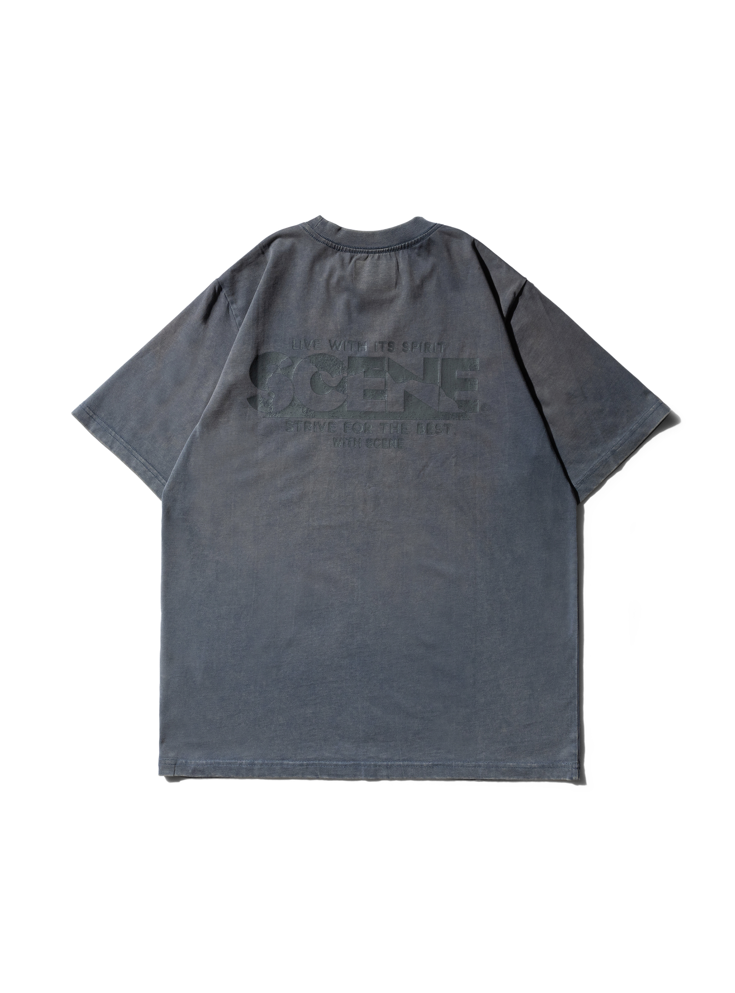 SCENE LION WASHED CLASSIC TEE // NAVY