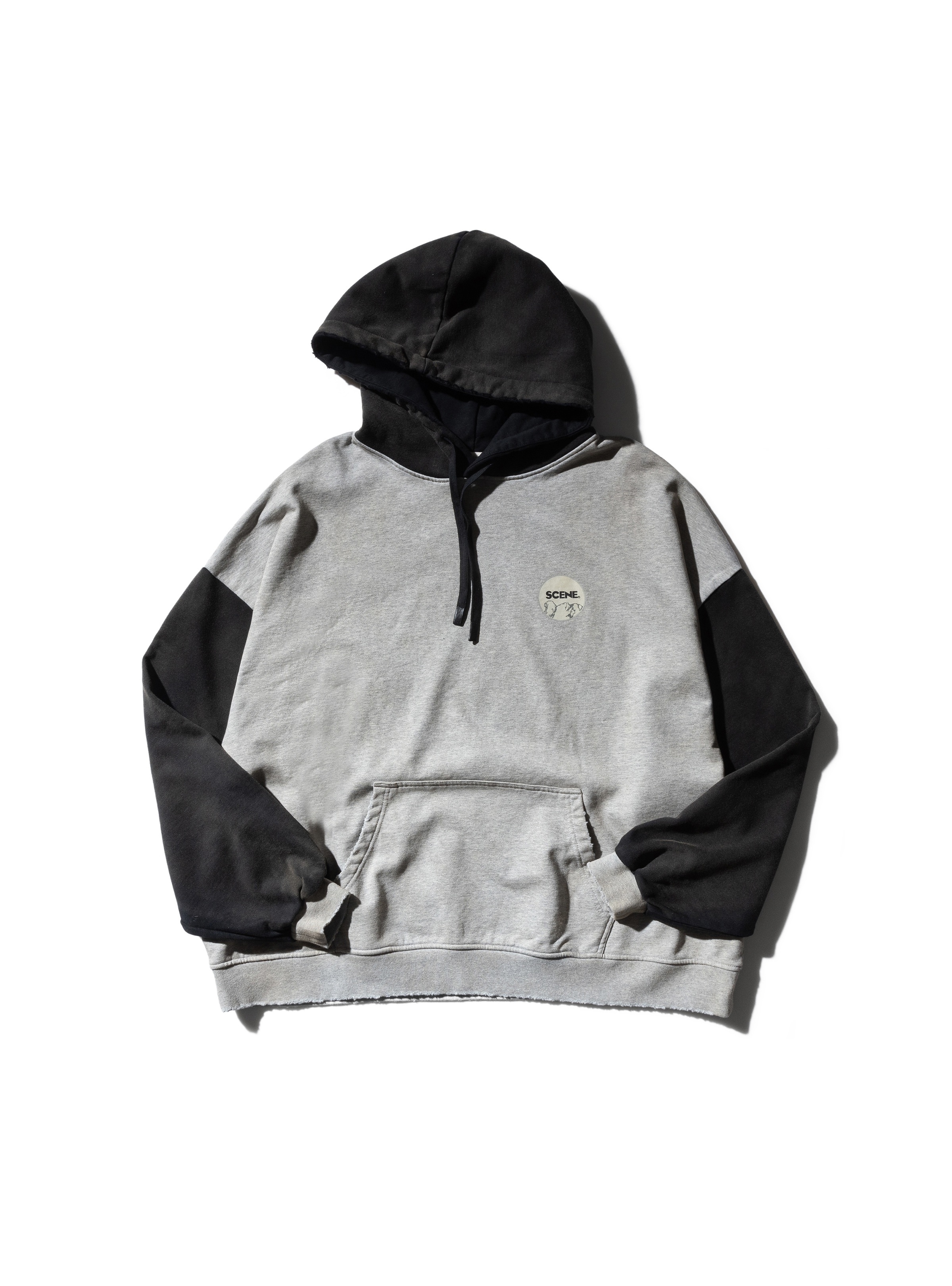 SCENE LION MIX HOODIE // GRY