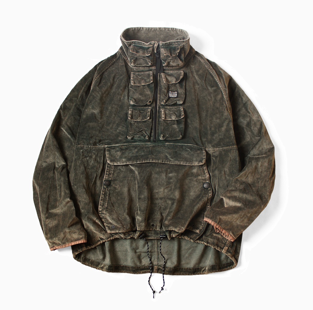 KAPITAL 2026 Velveteen NICKEL ANORAK (DIRTY DYED) - PRE ORDER ITEM (預訂中)