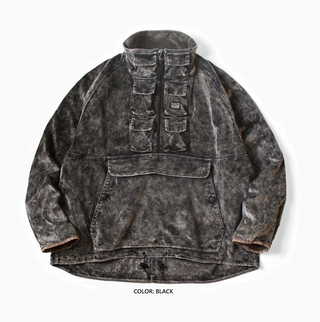 KAPITAL 2026 Velveteen NICKEL ANORAK (DIRTY DYED) - PRE ORDER ITEM (預訂中)