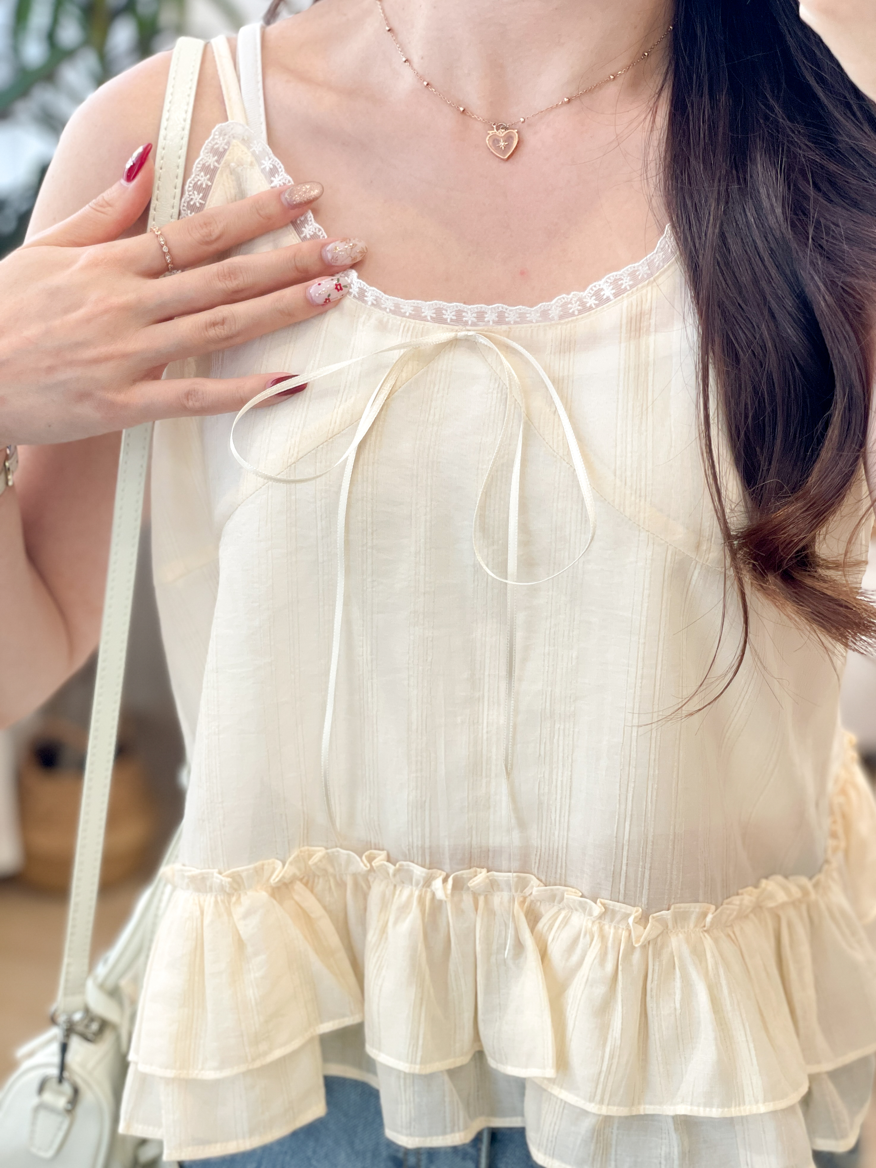 T1469 Sheer Breeze Veil Tank Top