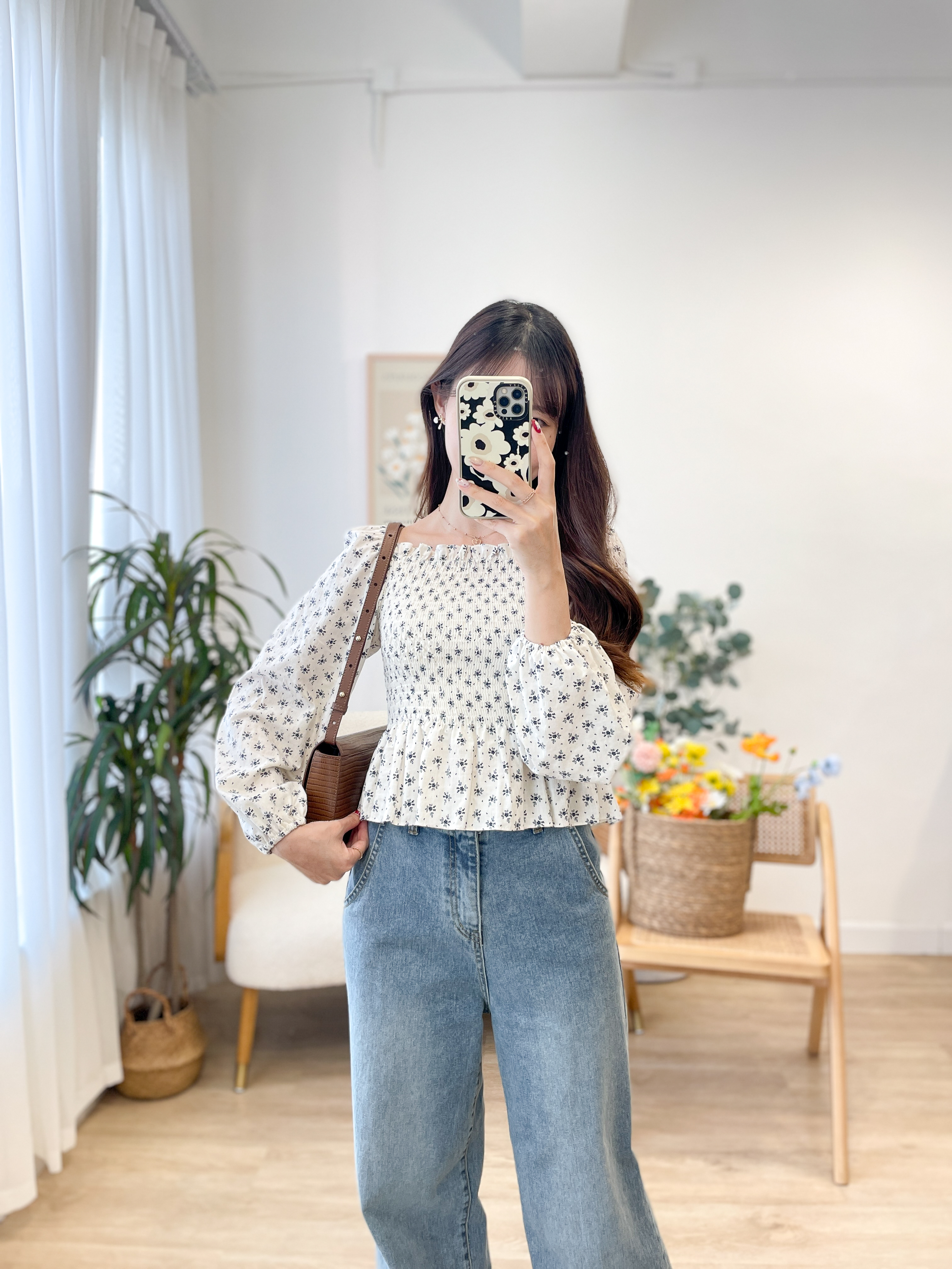 T1470 Forest Symphony Floral Top