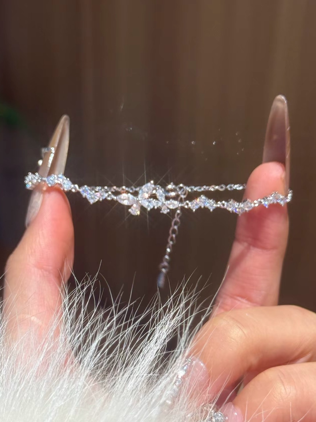 LIYI99 施華洛世奇 鑽石 蝴蝶 紫藤花