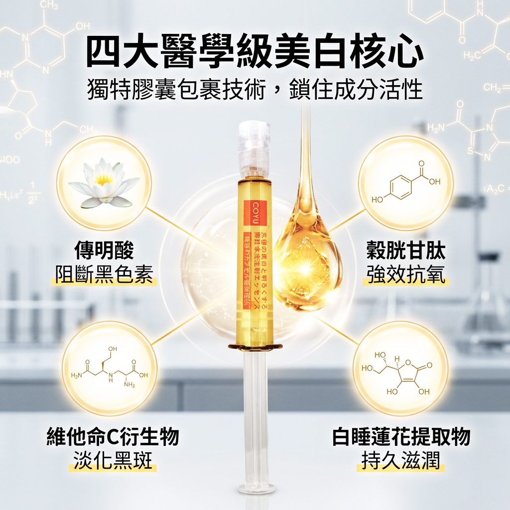 COYU 塗抹式亮白去班去印水光針導入精華(激光美白針) (2毫升*12支)【原装正品行貨】