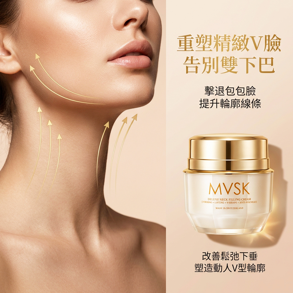 MVSK⭐V臉去頸紋天鵝霜⭐瑞士極緻羊胎V臉塑顏提拉頸霜(50毫升)【原装正品行貨】
