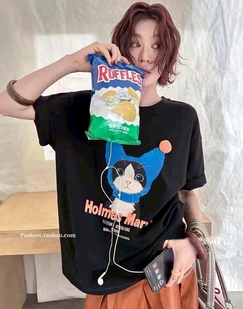 立體毛球帽貓咪棉質衣