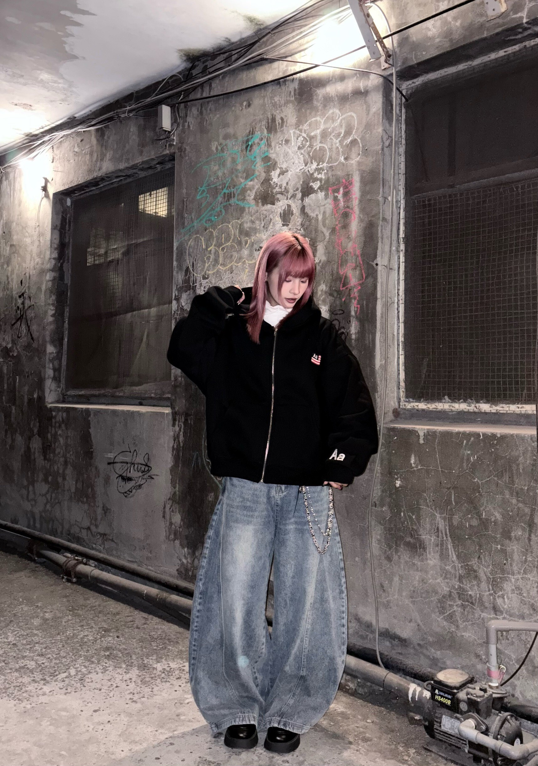 (GOAL) 韓國完美彎刀洗水牛仔褲 95899