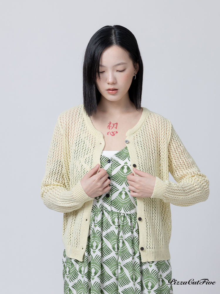 [兩件1580]縷空針織上衣/外套 PizzaCutFive PCF261415014