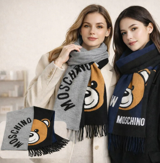 【現貨瑕疵貨品】Moschino 熊仔頸巾 黑色 (30780-M2954) (HC0258)