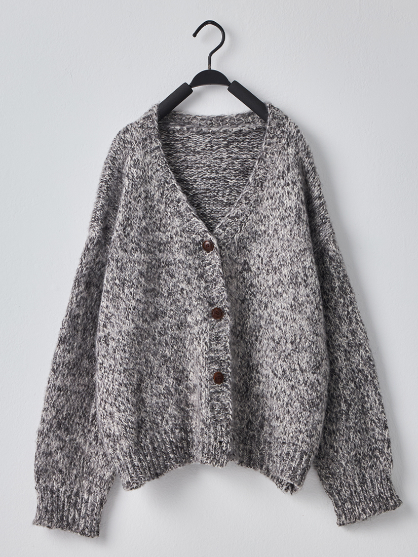 混色針織外套絨毛蕾絲針織上衣針織棉長裙