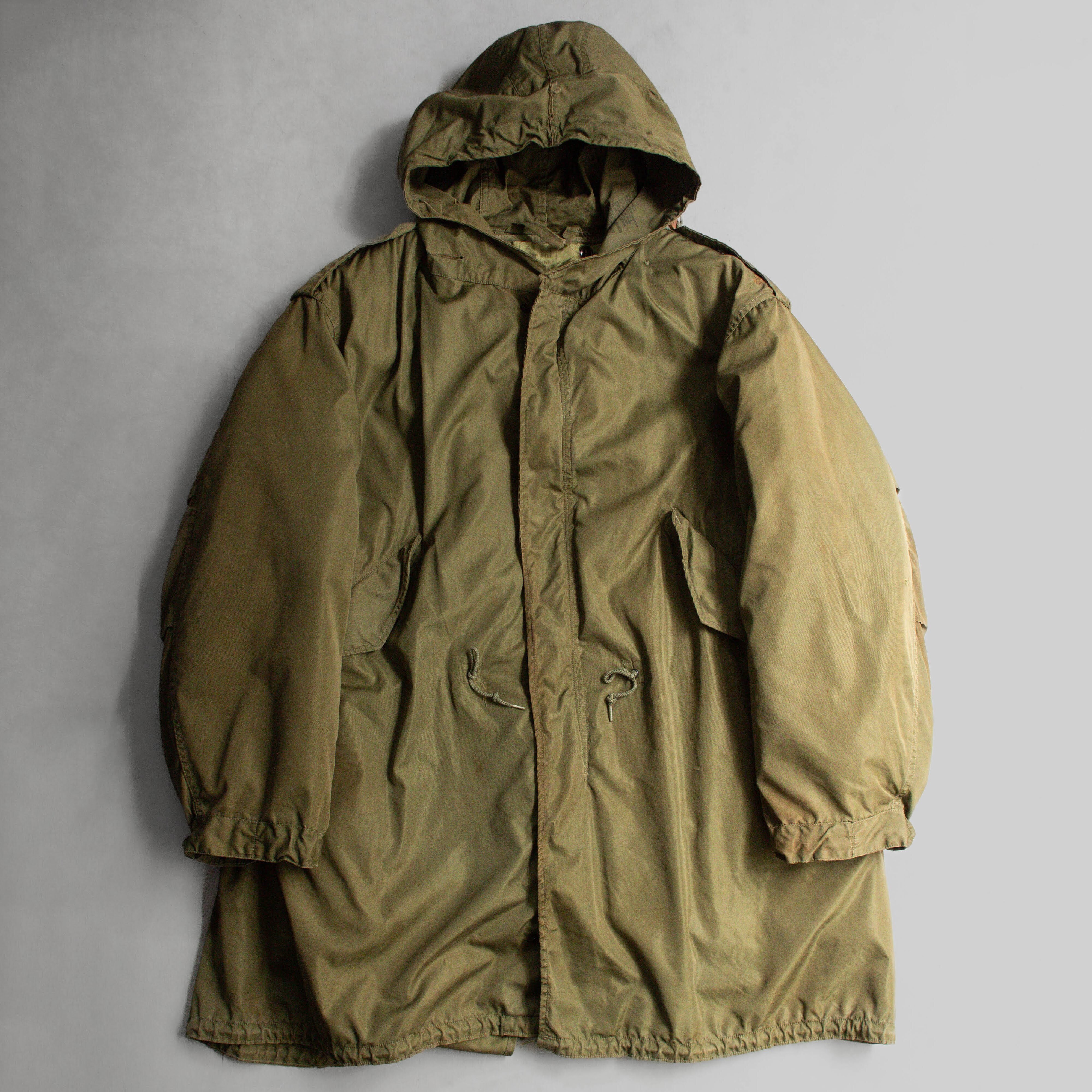 US ARMY M51 FISHTAIL PARKA 美軍 公發 軍綠 魚尾 長大衣 羊毛 內裏 L
