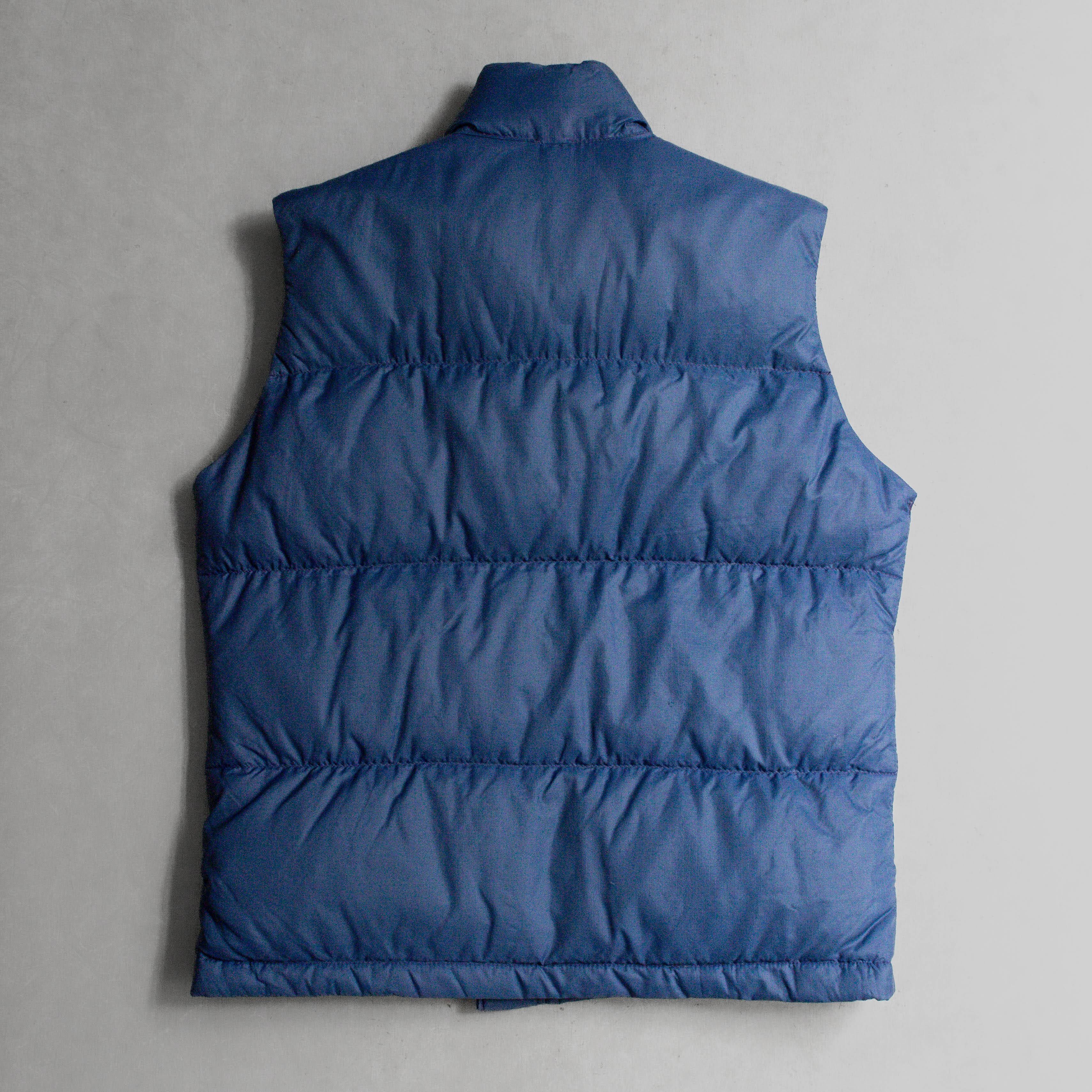 70-80S THE NORTH FACE DOWN VEST 美國製 北臉 茶標 抗撕裂 藍色 羽絨 背心