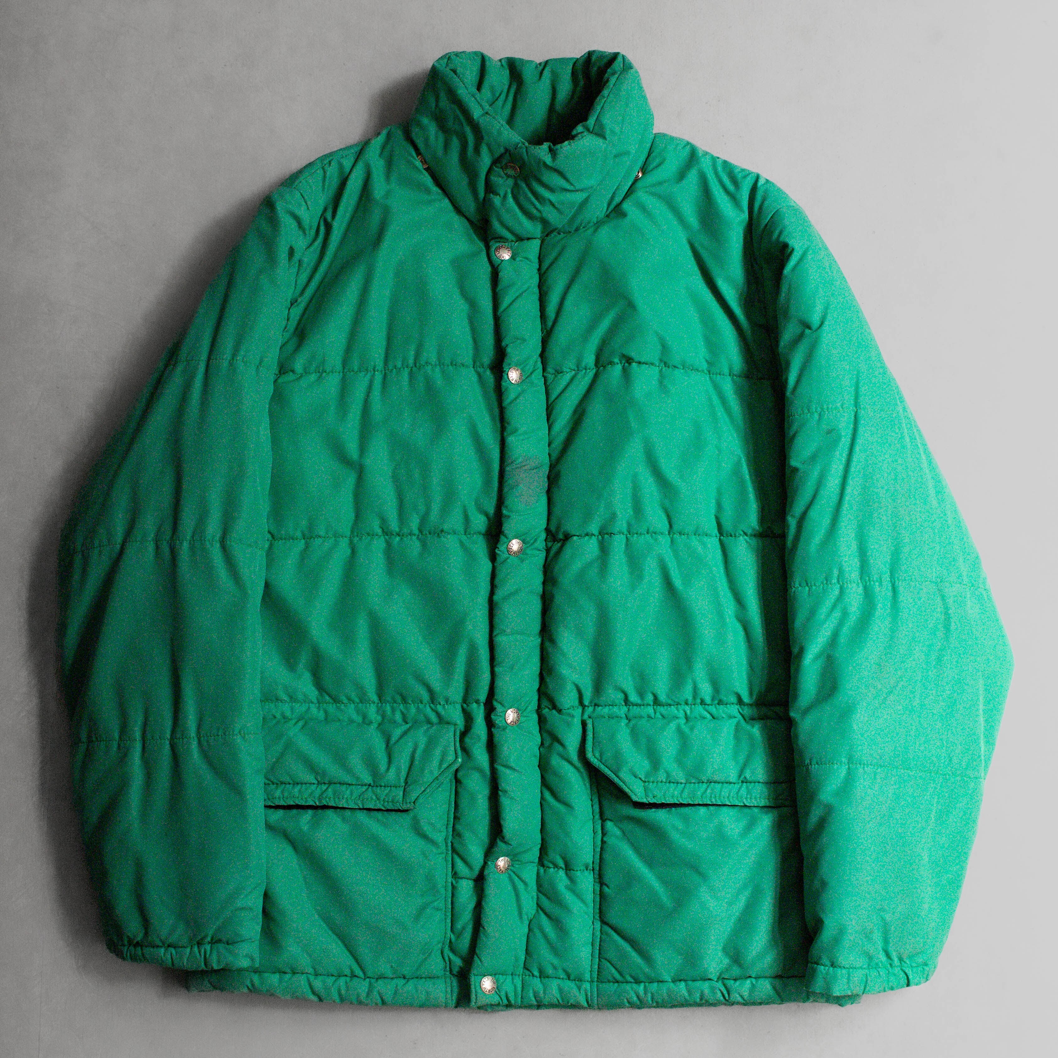 70-80S THE NORTH FACE PUFFER JACKET 美國製 北臉 茶標 綠色 鋪棉外套