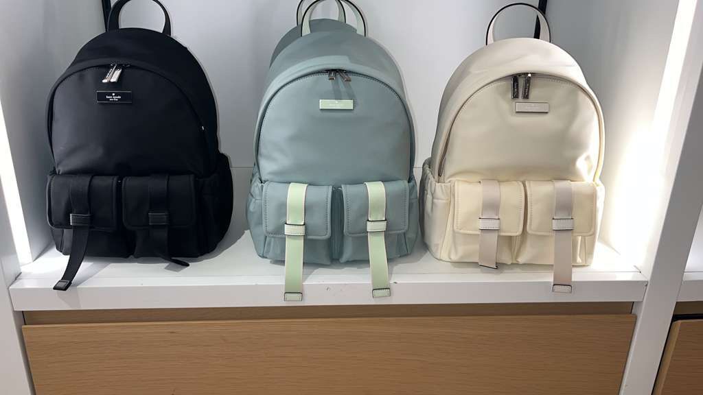 VN017 Kate spade 淨色雙口袋背包 32X23CM