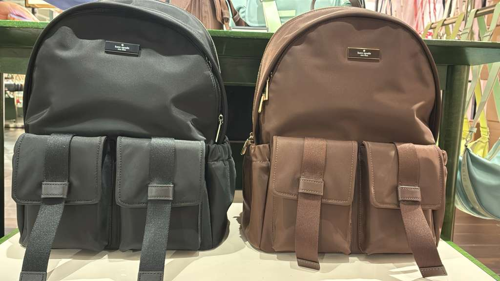 VN035 Kate spade 細LOGO淨色背包 28x37cm