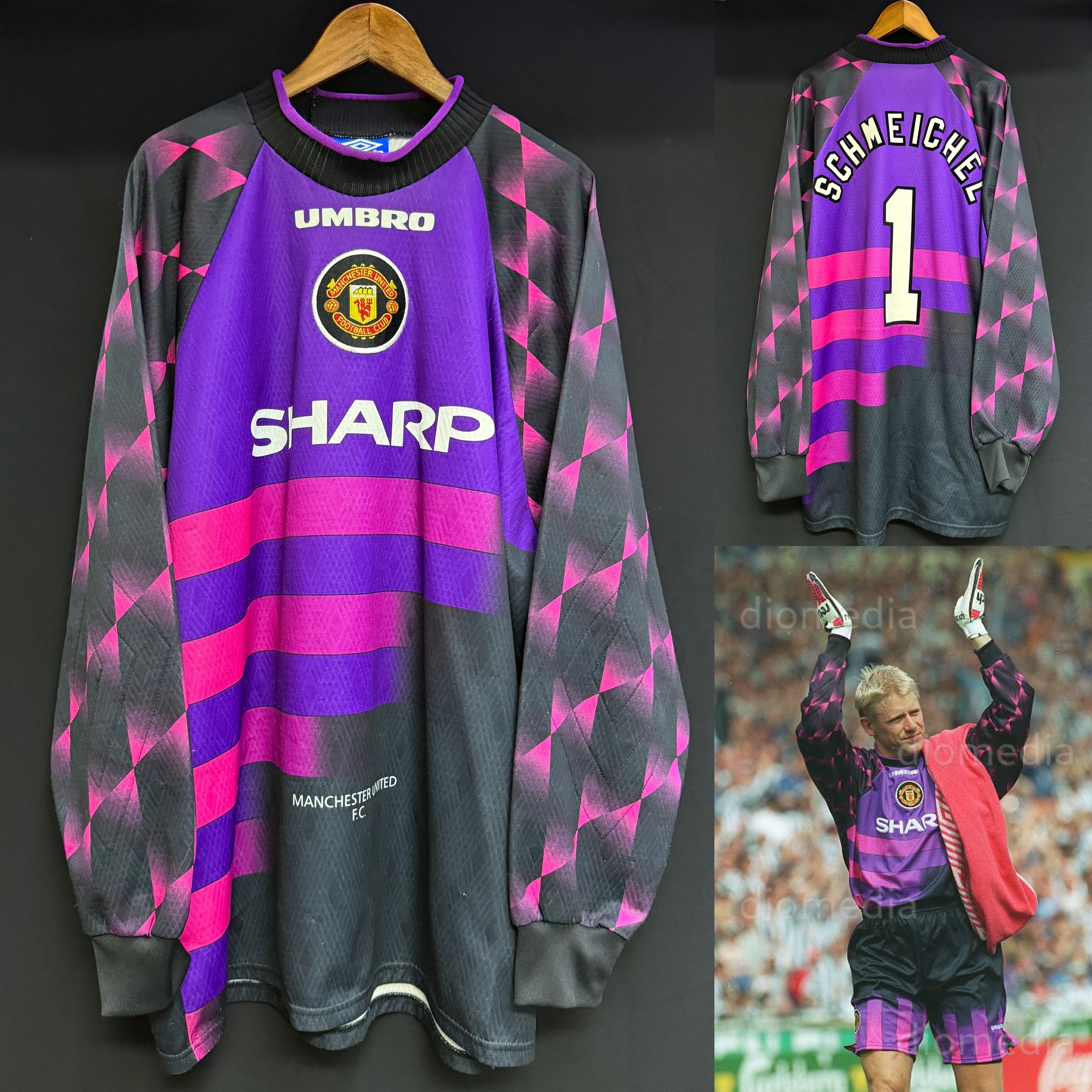 Manchester United 1996-1997 Umbro Goalkeeper Shirt #1 SCHEMICHEL