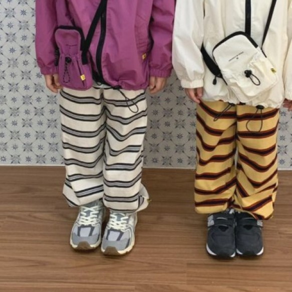 90-160 Gou 三色橫紋運動褲 2色