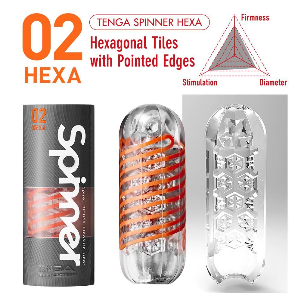TENGA Spinner 02 六角槍 & 潤滑劑 x 1支 套裝