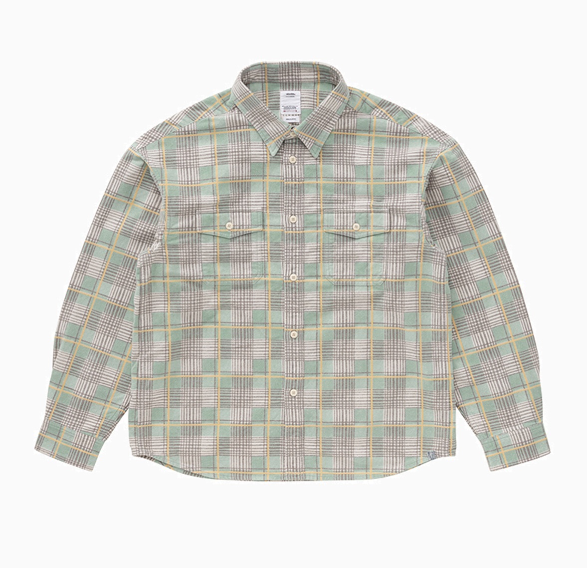VISVIM PIONEER CHECK L/S - LT.GREEN SIZE 5 PRE ORDER ITEM (預訂中)
