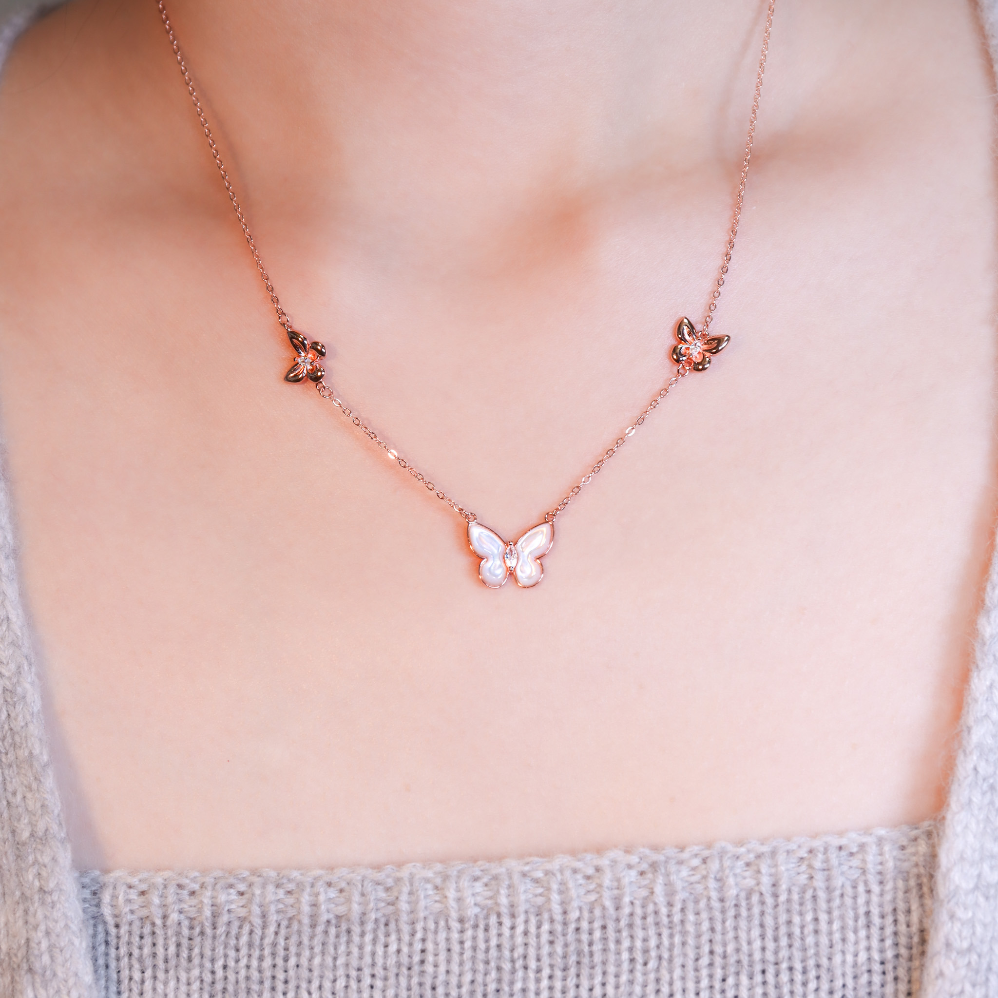 | 925純銀・玫瑰金 | 同頻的我們項鍊 | NE1585 |