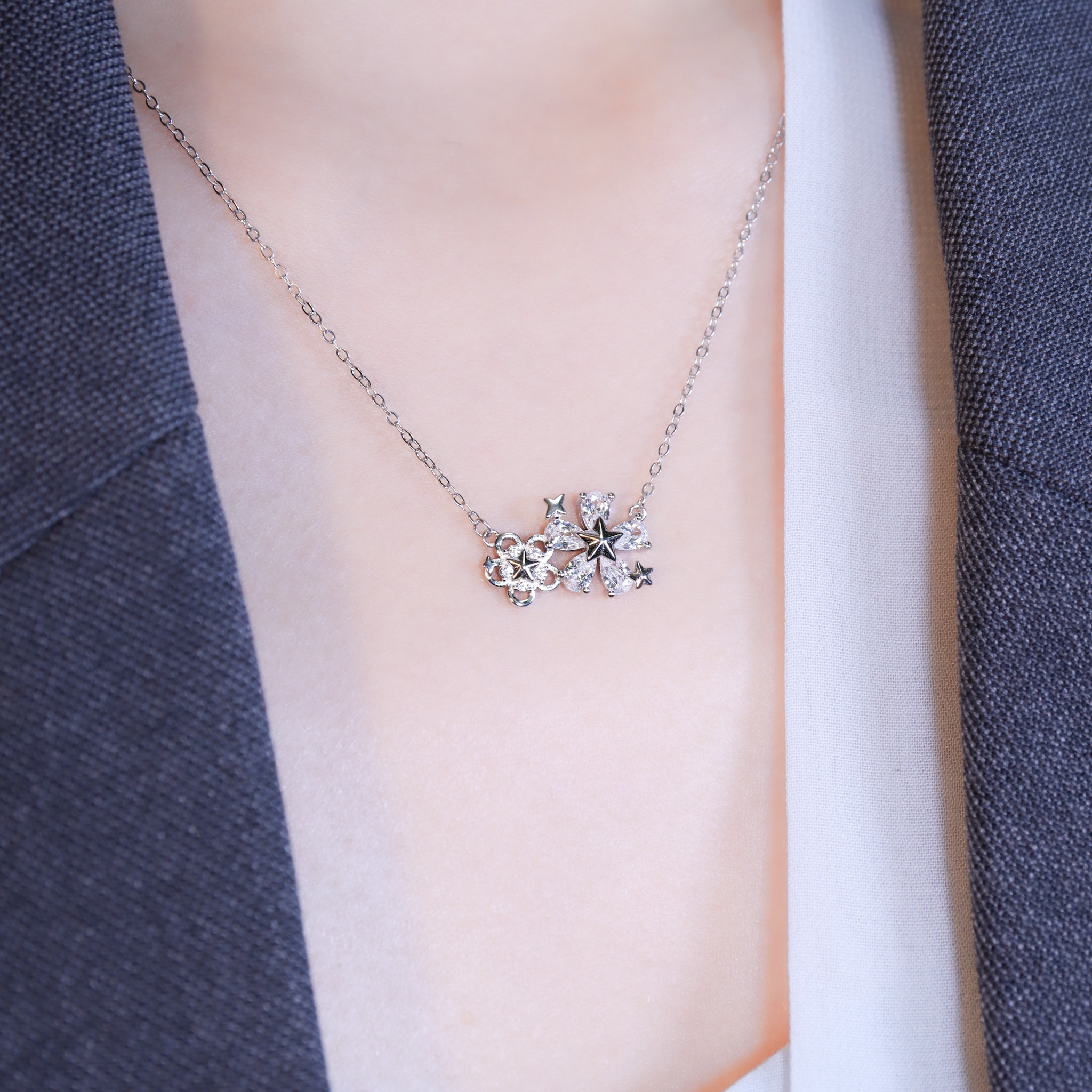 | 925純銀・白金 | 幸福的陪伴項鍊 | NE1579 |