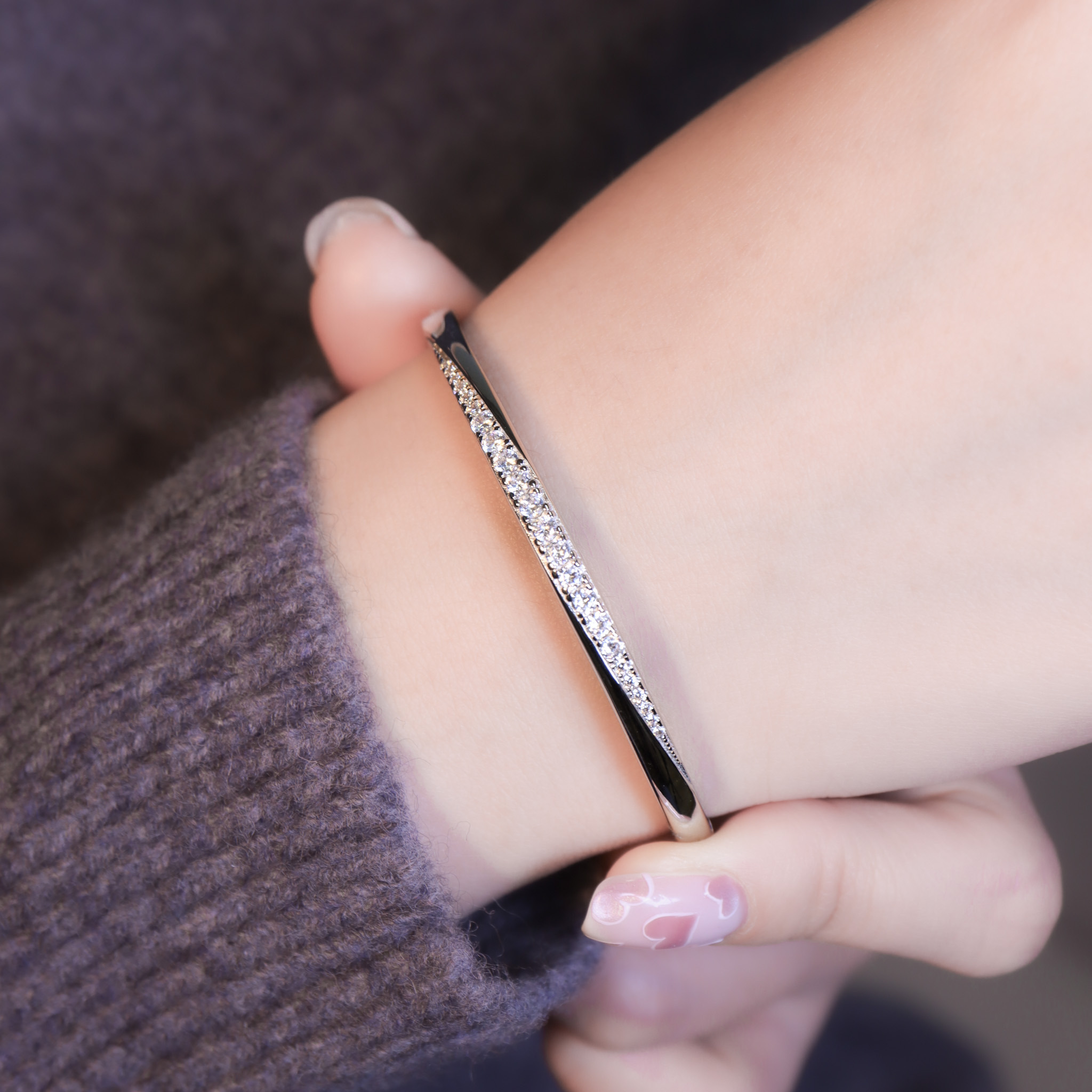 | 925純銀・ 白金 | 身後是我手鐲 | BR1490 |