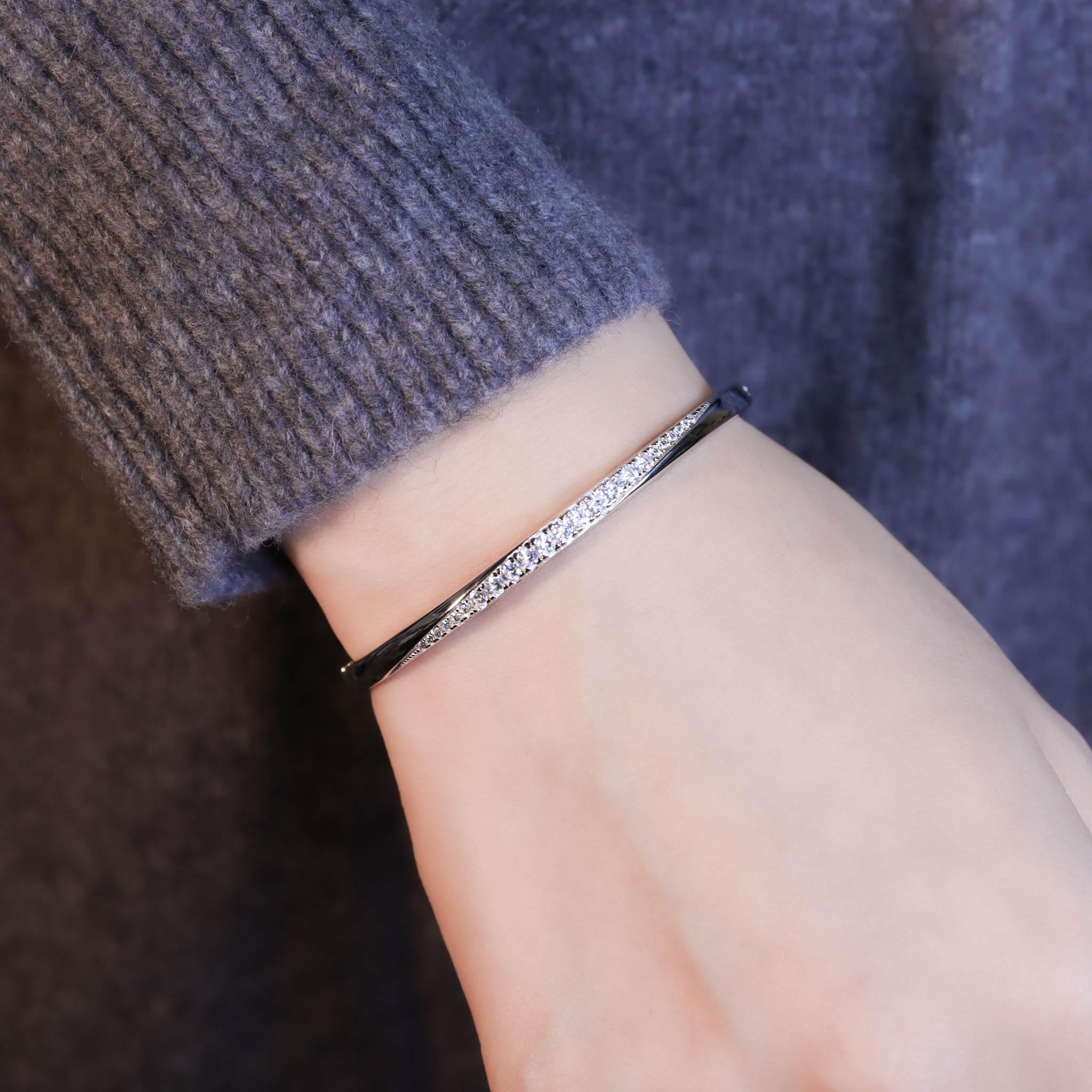 | 925純銀・ 白金 | 身後是我手鐲 | BR1490 |