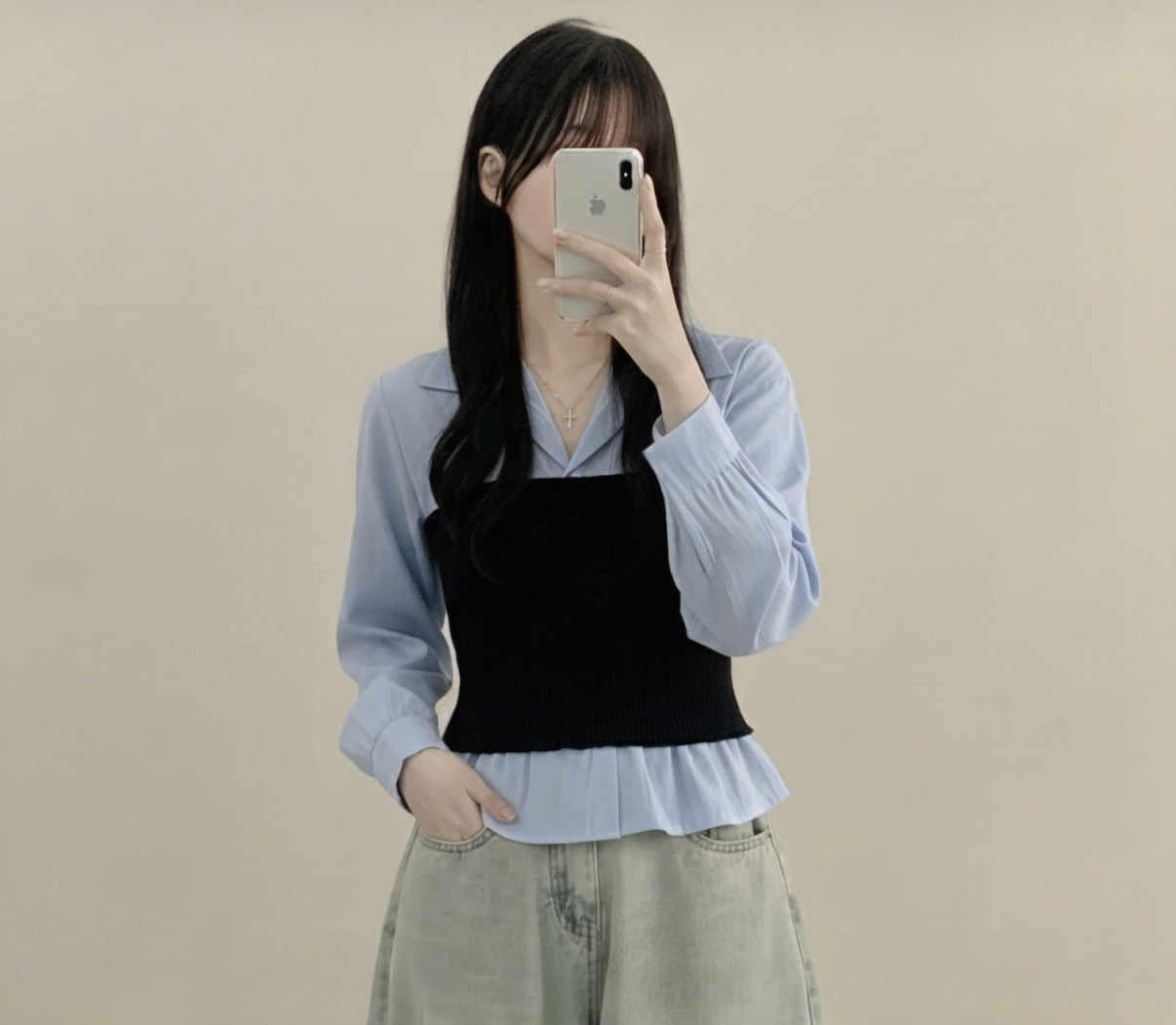 [OL風💼] 馬甲式襯衫