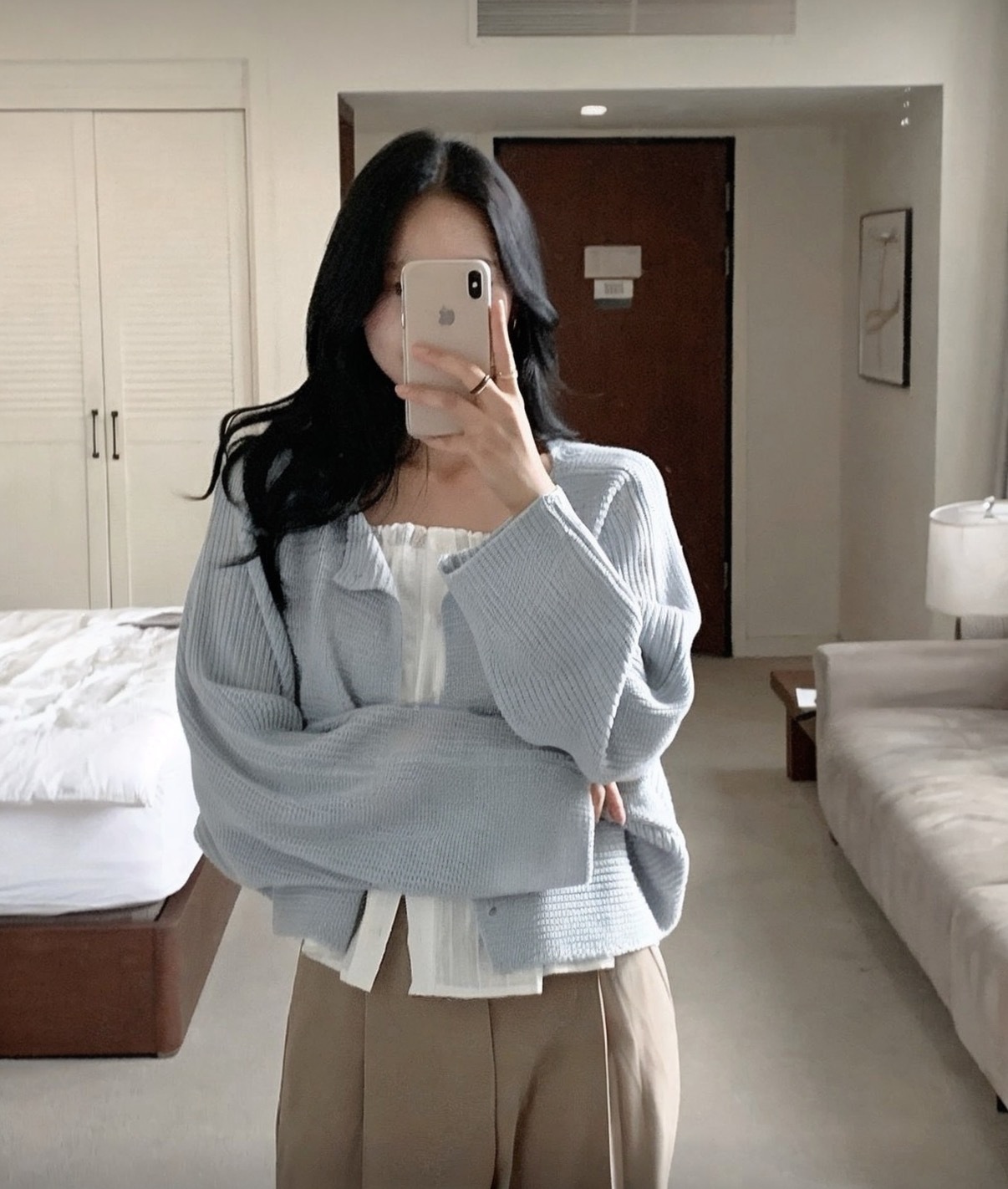 2way鬆身長袖開衫