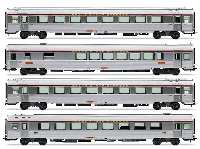 Jouef HJ4205 HO 4-unit set of TEE "Mistral 69" coaches "Jules Verne", no. 1/2, ep. IV