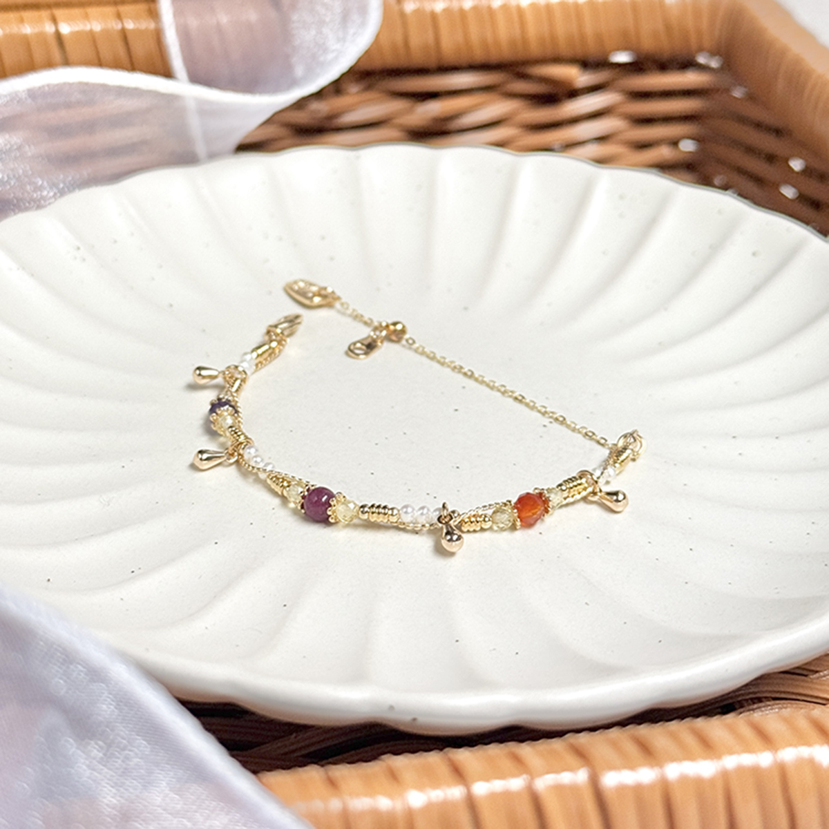 生日花 • 肆月玖 • 報春花 – 多寶石 – 手鍊