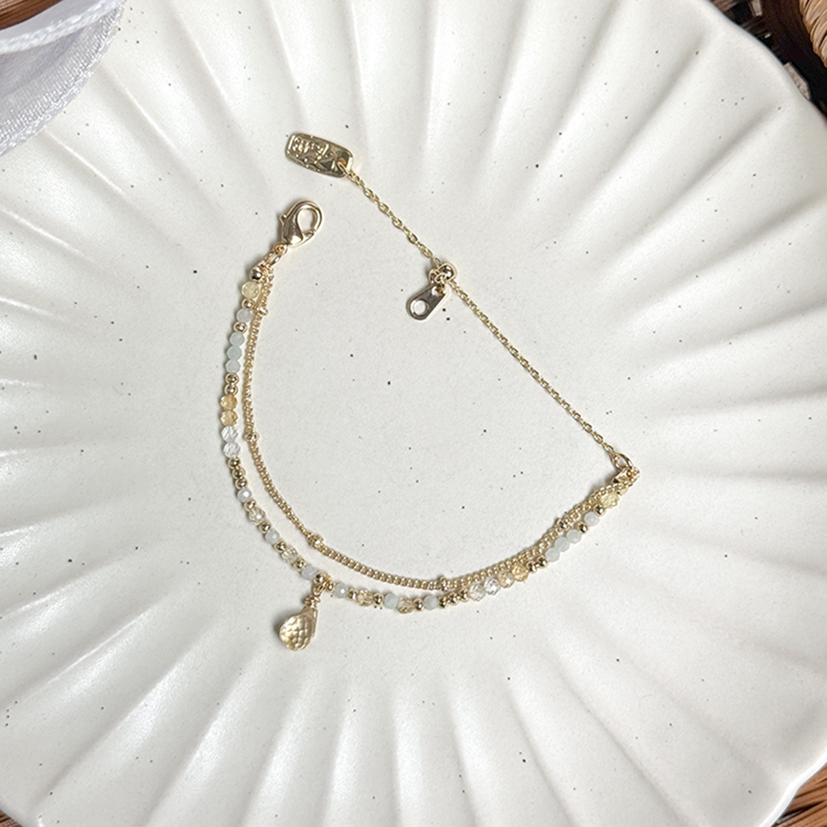 生日花 • 陸月貳肆 • 聖約翰草 – 黃水晶 – 手鍊