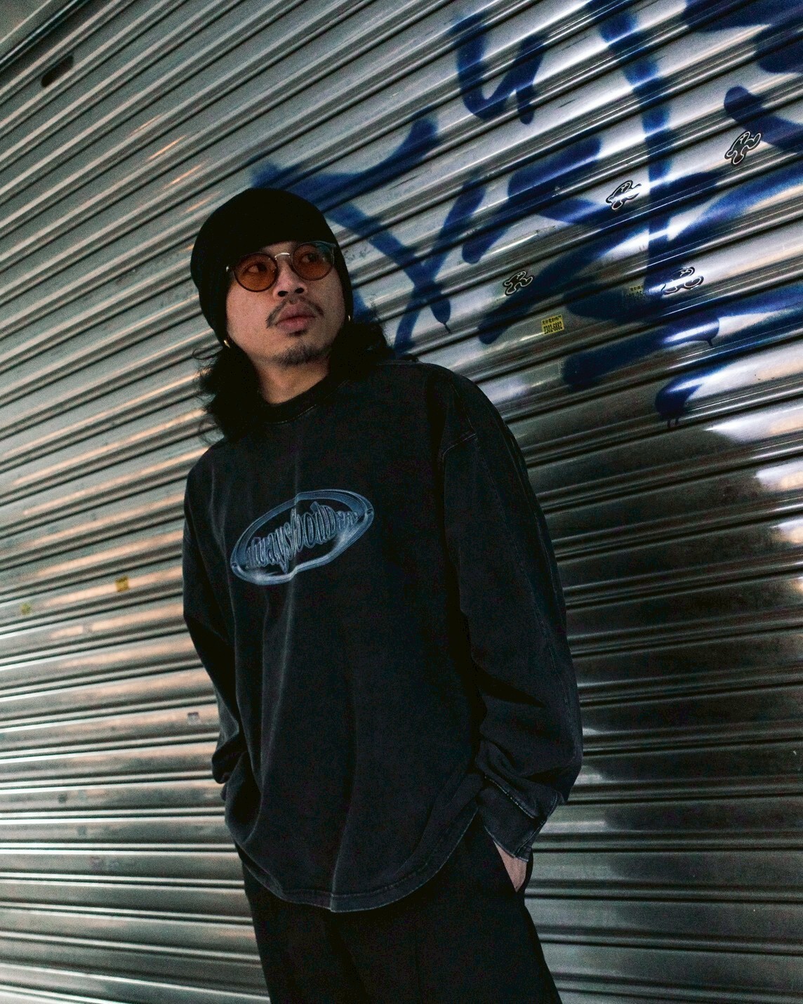 『AlwaysGoodDay』AGD 拼接 做舊 蠟染 薄長袖