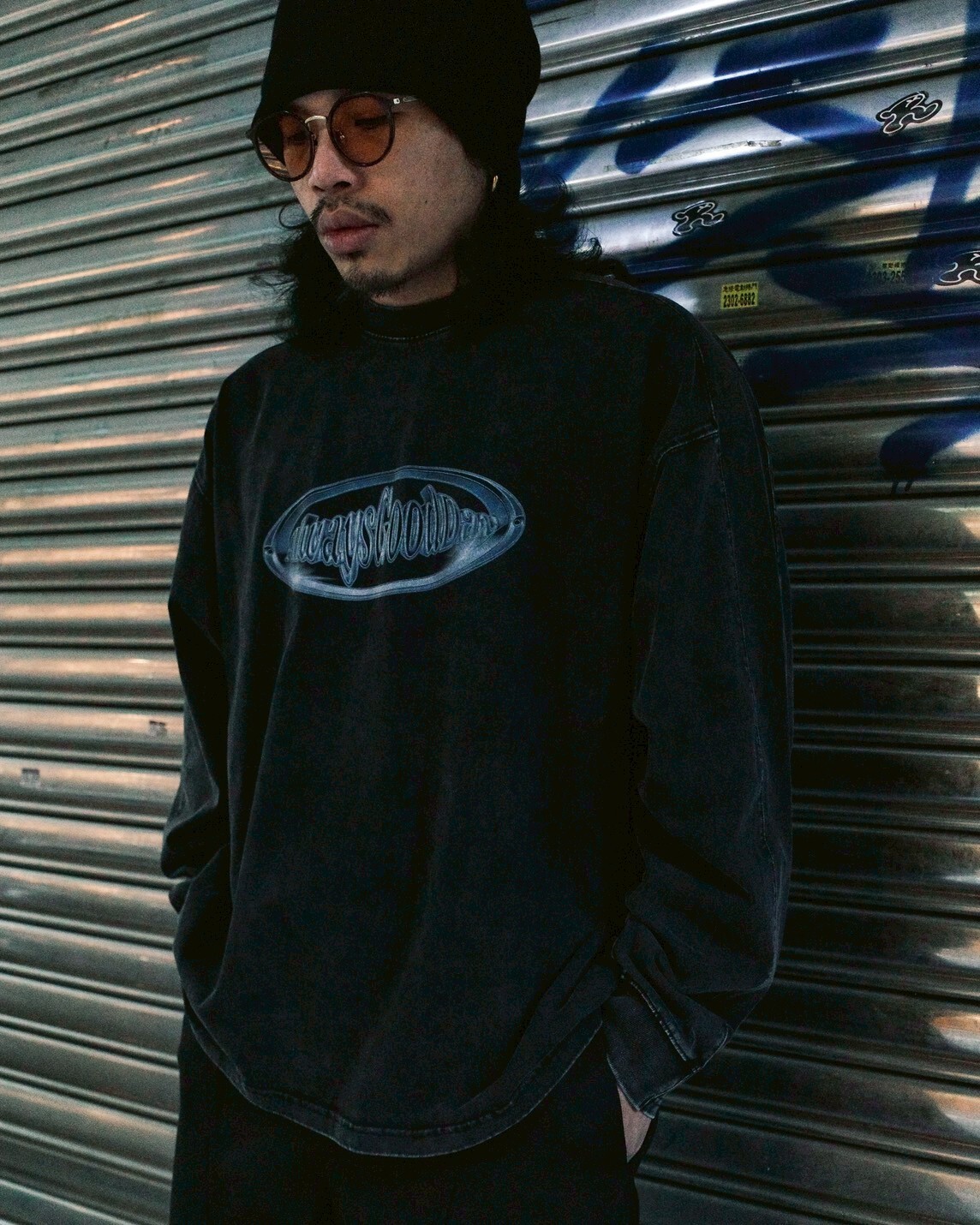 『AlwaysGoodDay』AGD 拼接 做舊 蠟染 薄長袖