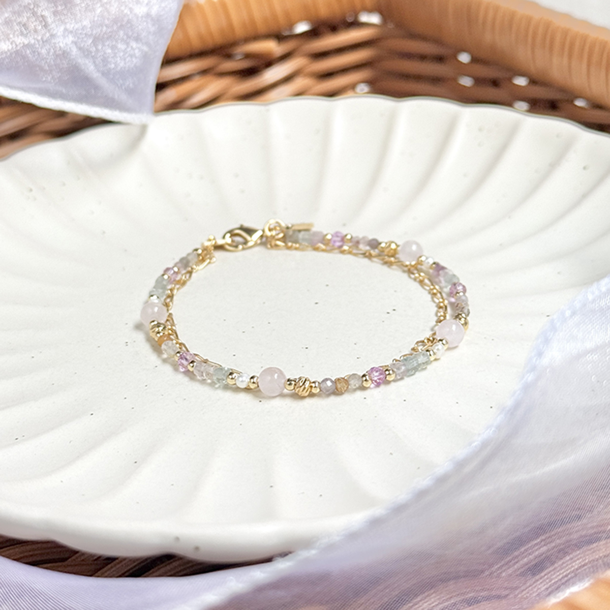 生日花 • 拾貳月柒 • 含羞草 – 超七粉晶 – 手鍊