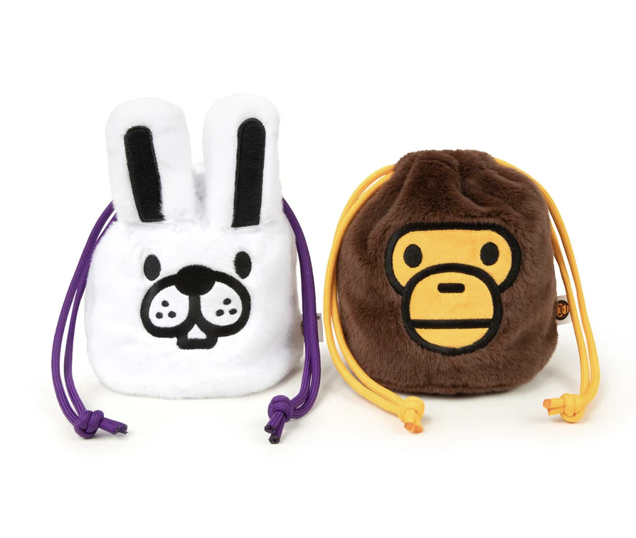 【BAPE配件】0214 發售 兩個一組 BABY MILO DRAWSTRING POUCH