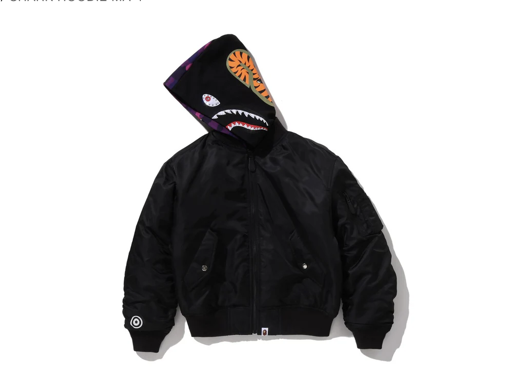 【BAPE女生】0214 發售 SHARK HOODIE MA-1
