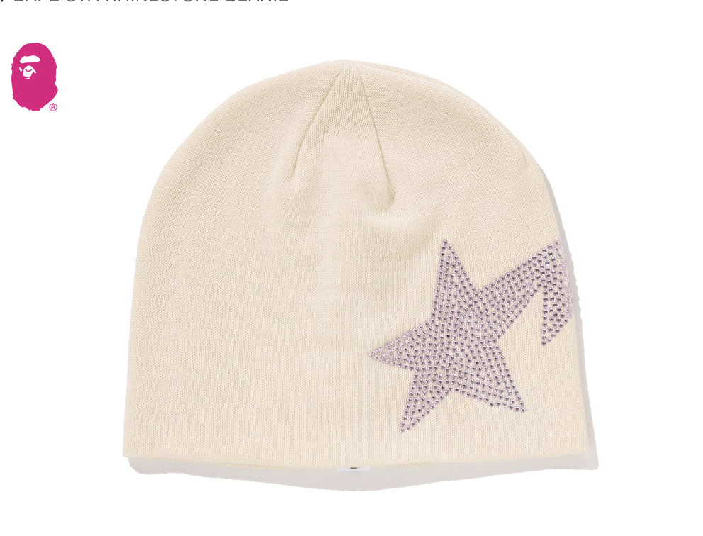 【BAPE配件】0214 發售 水鑽 BAPE STA RHINESTONE BEANIE