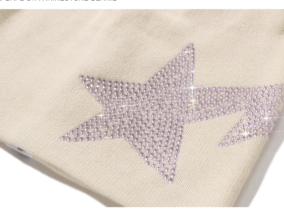 【BAPE配件】0214 發售 水鑽 BAPE STA RHINESTONE BEANIE