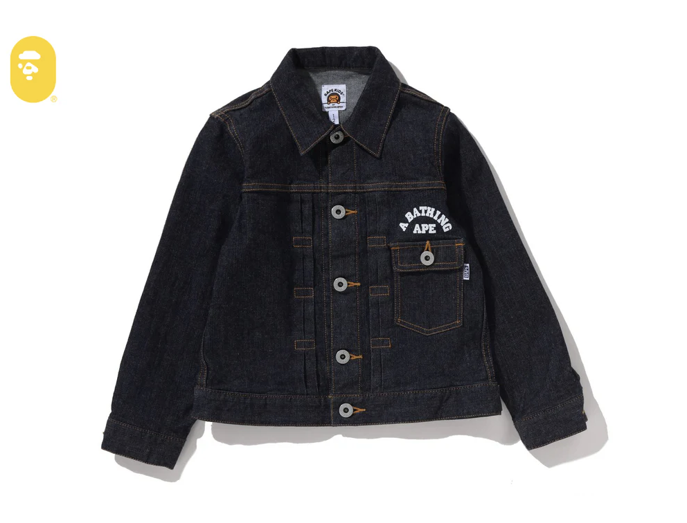 【BAPE童裝】0214 發售 COLLEGE 10 OZ DENIM JACKET