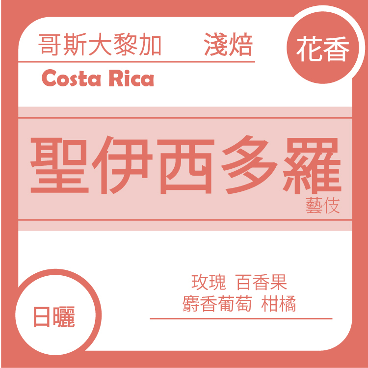 花香【 哥斯大黎加 塔拉珠 聖伊西多羅處理廠 藝伎】日曬