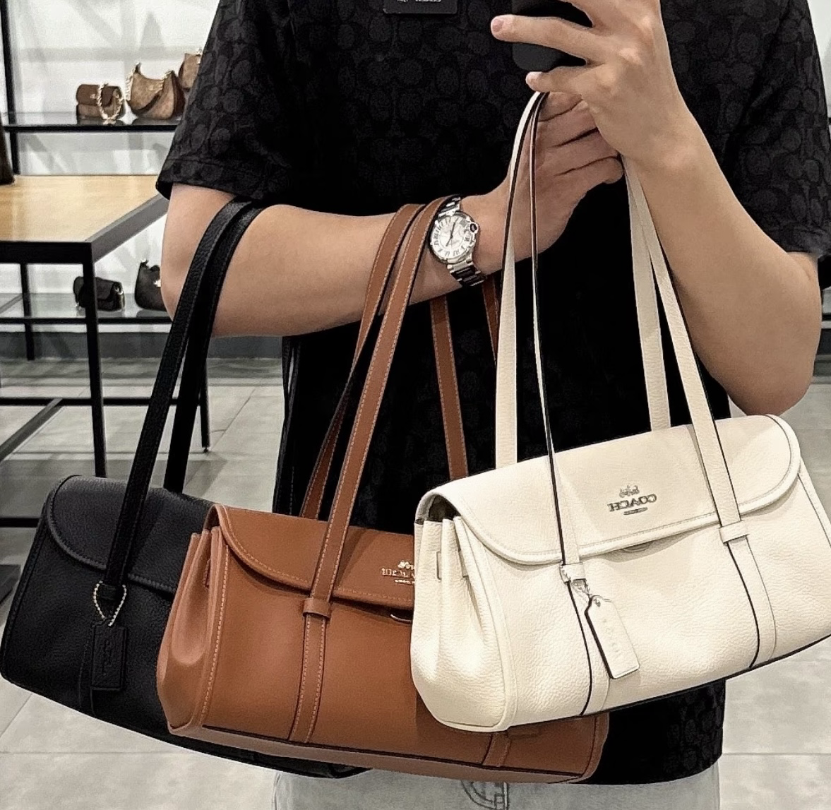 【直播】Coach LX021003 BRIDGET 翻蓋單肩手袋