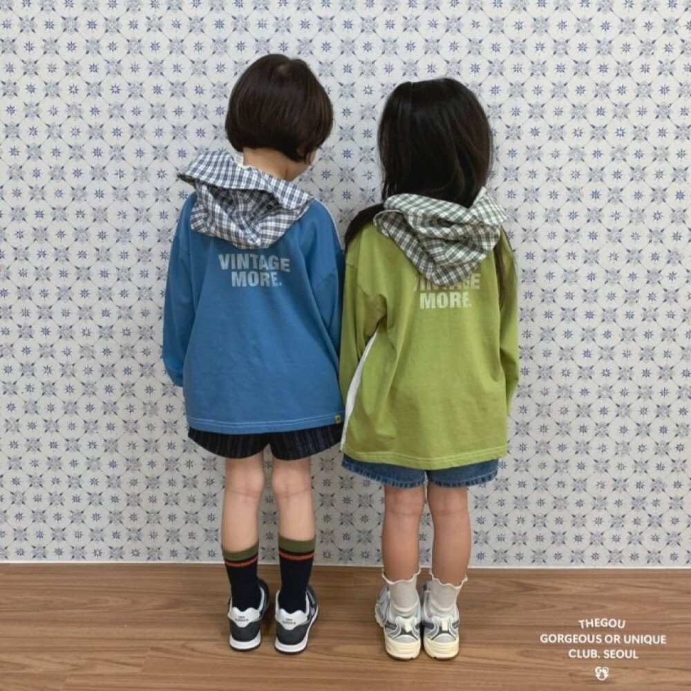 90-160 Gou 童趣印花前後兩穿上衣 2色