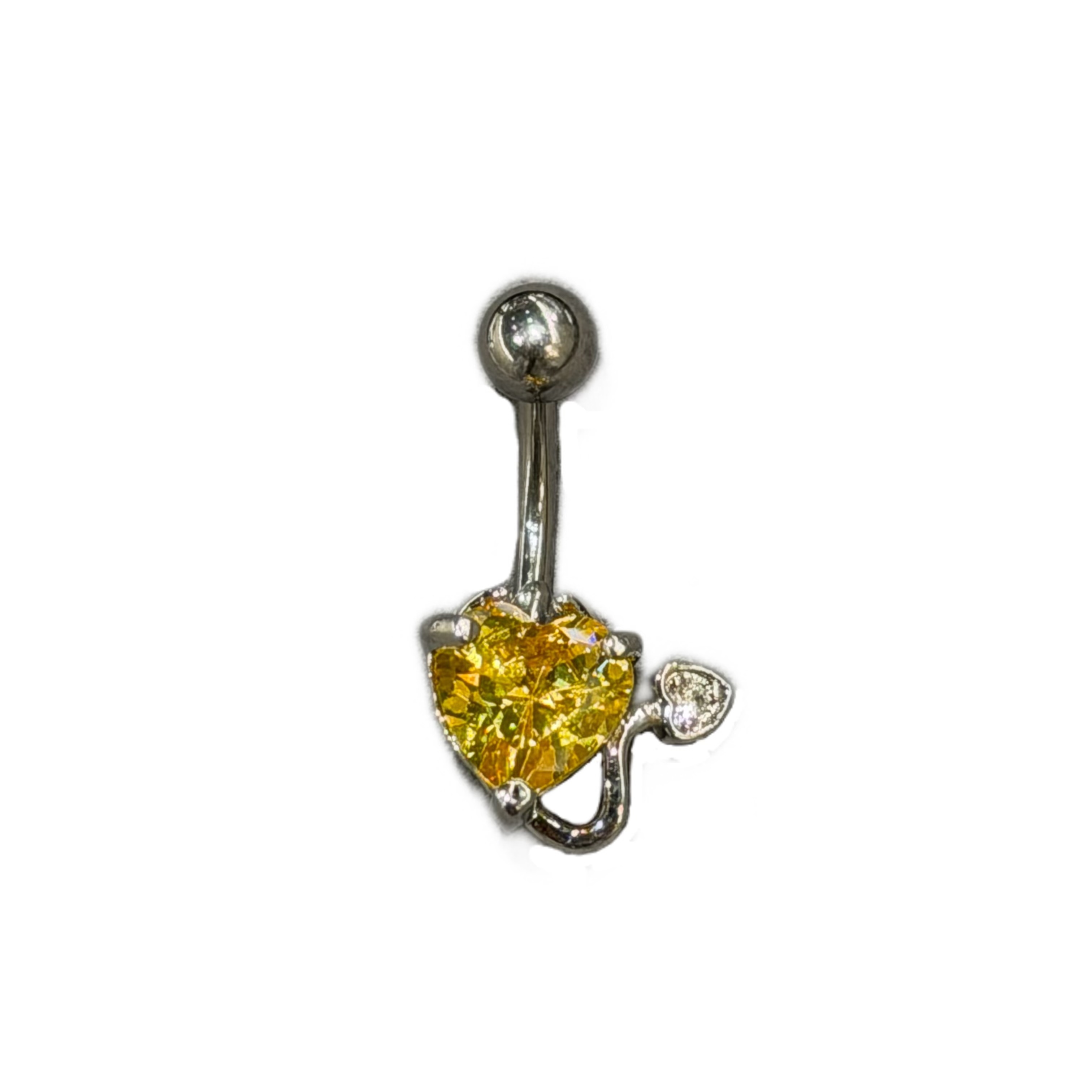 鋼肚環-銀色-愛心小惡魔 3色