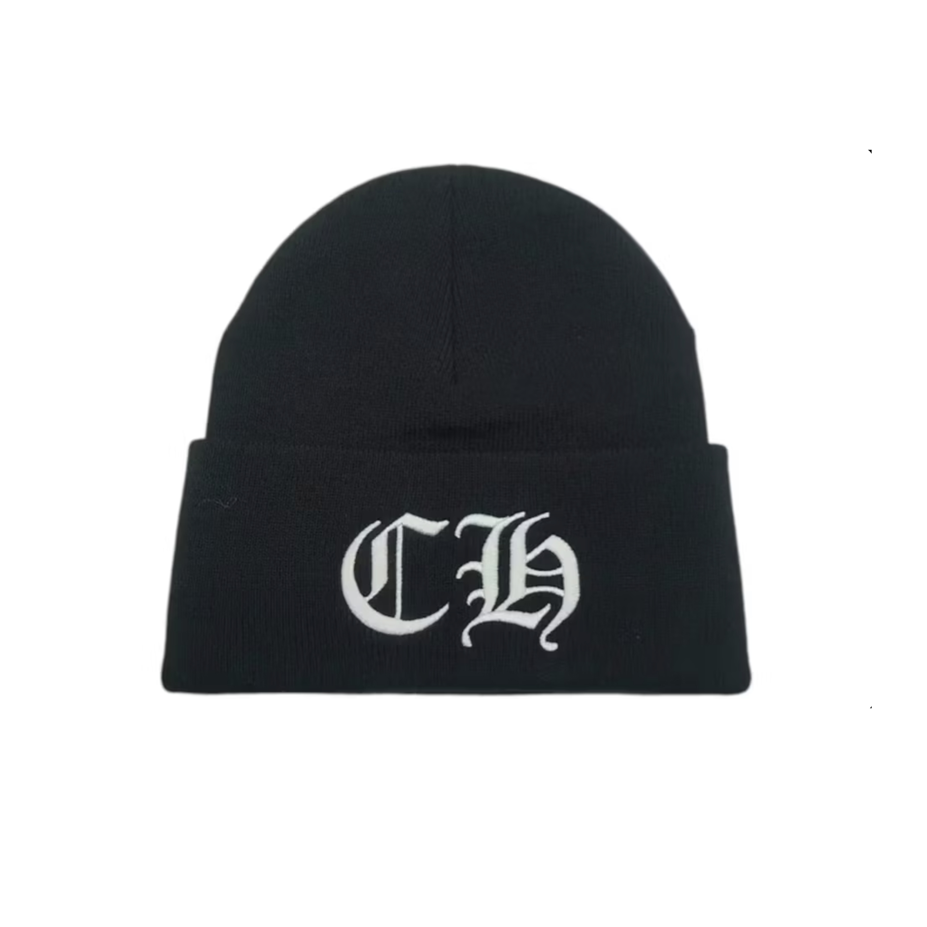 CHROME HEARTS CH LOGO BEANIE 哥德字 刺繡毛帽 黑白